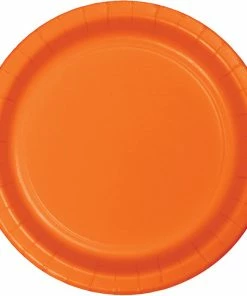 Creative Converting Sunkissed Orange Paper Plates, 8 Ct