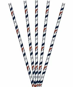 Creative Converting Denver Broncos Paper Straws, 24 Ct