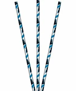 Creative Converting Carolina Panther Paper Straws, 24 Ct