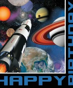 Creative Converting Space Blast Birthday Napkins, 16 Ct