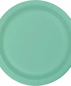 Creative Converting Solid Color Tableware Fresh Mint Green Paper Plates, 8 Ct