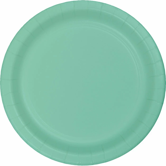 Creative Converting Solid Color Tableware Fresh Mint Green Paper Plates, 24 Ct