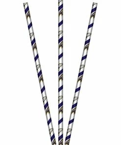 Creative Converting NFL And Football Party Supplies Baltimore Ravens Paper Straws, 24 Ct