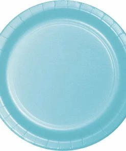 Creative Converting Pastel Blue Paper Plates, 24 Ct Solid Color Tableware