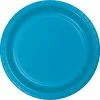 Creative Converting Solid Color Tableware Turquoise Blue Paper Plates, 24 Ct