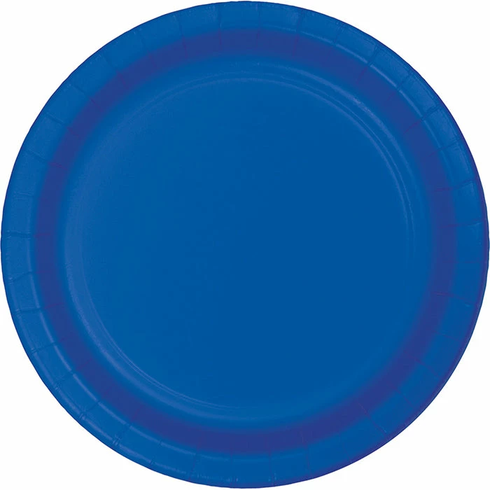 Creative Converting Solid Color Tableware Cobalt Blue Paper Plates, 8 Ct