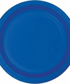Creative Converting Solid Color Tableware Cobalt Blue Paper Plates, 24 Ct
