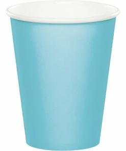 Creative Converting Pastel Blue Hot/Cold Paper Paper Cups 9 Oz., 24 Ct Solid Color Tableware