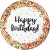 Creative Converting Confetti Sprinkles Paper Plates, 8 Ct Kids Birthday Party Themes