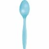 Creative Converting Pastel Blue Plastic Spoons, 24 Ct Solid Color Tableware