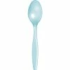Creative Converting Pastel Blue Plastic Spoons, 50 Ct Solid Color Tableware