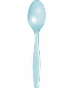 Creative Converting Pastel Blue Plastic Spoons, 50 Ct Solid Color Tableware