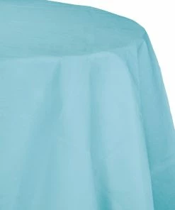 Creative Converting Pastel Blue Tablecover, Octy Round 82