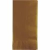 Creative Converting Solid Color Tableware Glittering Gold Dinner Napkins 2Ply 1/8Fld, 50 Ct