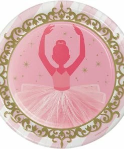 Creative Converting Kids Birthday Party Themes Ballet Paper Plates, 8 Ct