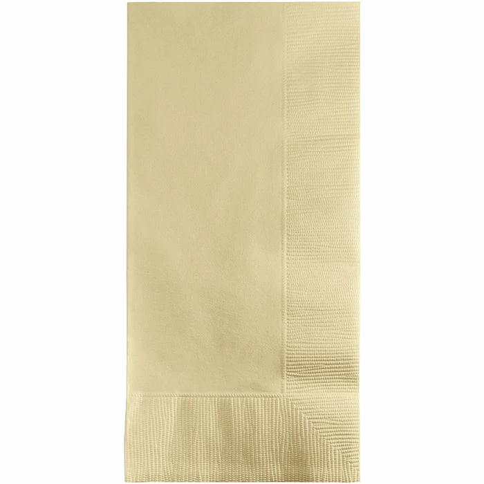 Creative Converting Solid Color Tableware Ivory Dinner Napkins 2Ply 1/8Fld, 100 Ct