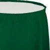 Creative Converting Hunter Green Plastic Tableskirt, 14' X 29" Solid Color Tableware
