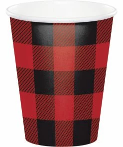 Creative Converting Buffalo Plaid Hot/Cold Paper Cups 9 Oz., 8 Ct