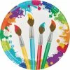 Creative Converting Kids Birthday Party Themes Art Party Paper Plates, 8 Ct