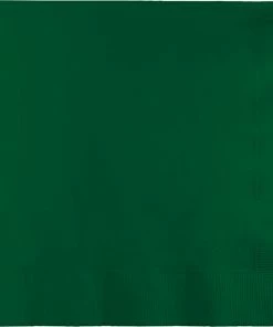 Creative Converting Solid Color Tableware Hunter Green Luncheon Napkin 3Ply, 50 Ct