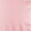 Creative Converting Solid Color Tableware Classic Pink Dinner Napkins 3Ply 1/4Fld, 25 Ct