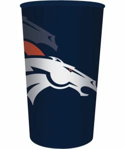 Creative Converting Denver Broncos Plastic Cup, 22 Oz NFL And Football Party Supplies
