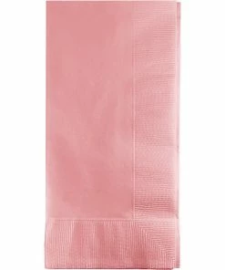 Creative Converting Classic Pink Dinner Napkins 2Ply 1/8Fld, 50 Ct Solid Color Tableware