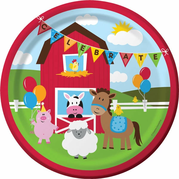 Creative Converting Farm Fun Paper Plates, 8 Ct