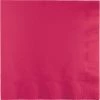 Creative Converting Hot Magenta Dinner Napkins 3Ply 1/4Fld, 25 Ct Solid Color Tableware