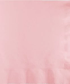 Creative Converting Solid Color Tableware Classic Pink Beverage Napkins, 20 Ct
