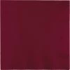 Creative Converting Burgundy Dinner Napkins 3Ply 1/4Fld, 25 Ct