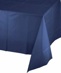 Creative Converting Navy Tablecover Plastic 54" X 108" Solid Color Tableware