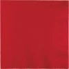 Creative Converting Solid Color Tableware Classic Red Dinner Napkins 3Ply 1/4Fld, 25 Ct