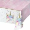 Creative Converting Unicorn Baby Shower Plastic Table Cover