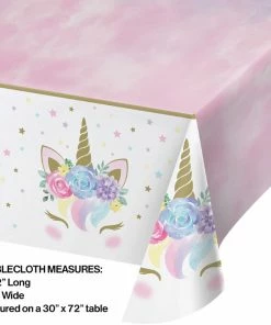 Creative Converting Unicorn Baby Shower Plastic Table Cover