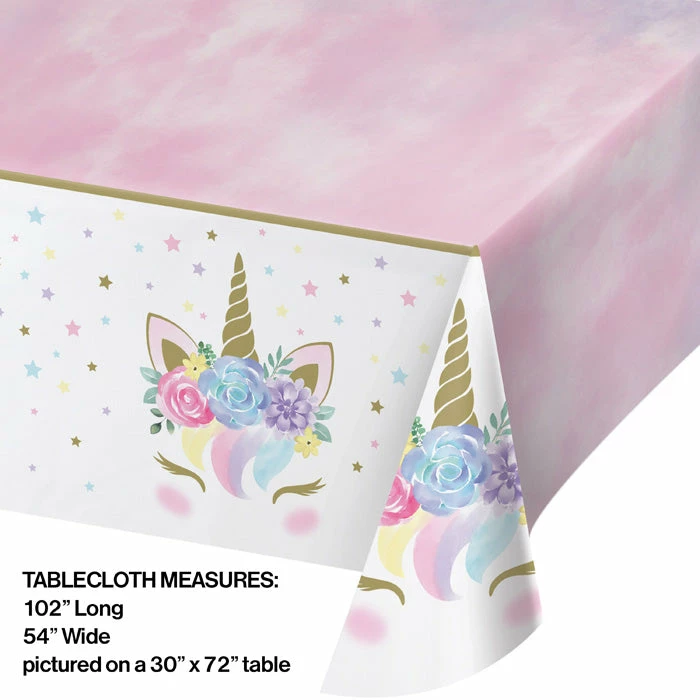 Creative Converting Unicorn Baby Shower Plastic Table Cover