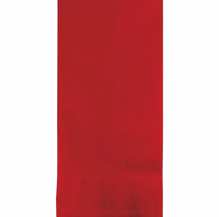 Creative Converting Classic Red Dinner Napkins 2Ply 1/8Fld, 100 Ct Solid Color Tableware