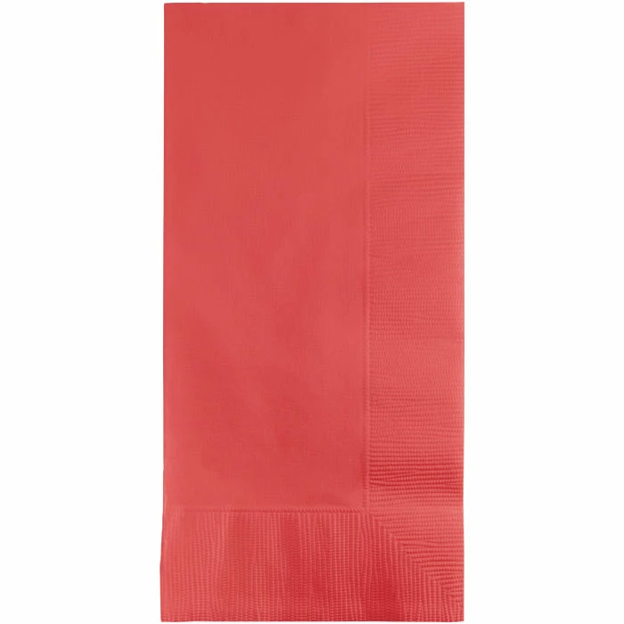 Creative Converting Coral Dinner Napkins 2Ply 1/8Fld, 50 Ct