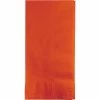 Creative Converting Sunkissed Orange Dinner Napkins 2Ply 1/8Fld, 50 Ct Solid Color Tableware