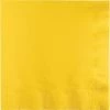 Creative Converting School Bus Yellow Dinner Napkins 3Ply 1/4Fld, 25 Ct Solid Color Tableware