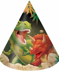 Creative Converting Dinosaur Party Hats, 8 Ct