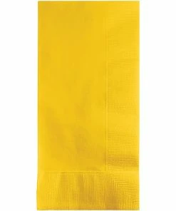 Creative Converting School Bus Yellow Dinner Napkins 2Ply 1/8Fld, 100 Ct Solid Color Tableware