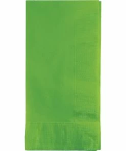 Creative Converting Solid Color Tableware Fresh Lime Dinner Napkins 2Ply 1/8Fld, 50 Ct