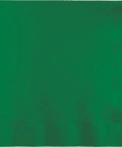 Creative Converting Emerald Green Dinner Napkins 3Ply 1/4Fld, 25 Ct Solid Color Tableware