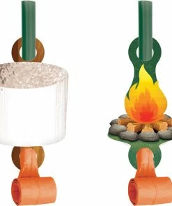 Creative Converting Kids Birthday Party Themes Camp Out Blowouts W/Med, 8 Ct