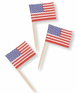 Creative Converting Flag Picks, 50 Ct Patriotic And 4th Of July Party Decorations