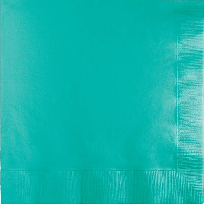 Creative Converting Solid Color Tableware Teal Lagoon Luncheon Napkin 2Ply, 50 Ct