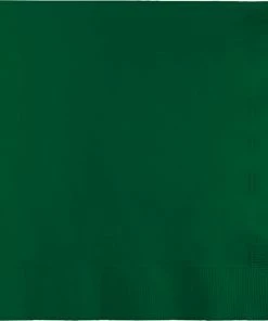 Creative Converting Hunter Green Dinner Napkins 3Ply 1/4Fld, 25 Ct