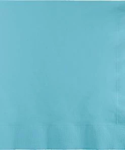 Creative Converting Pastel Blue Dinner Napkins 3Ply 1/4Fld, 25 Ct Solid Color Tableware