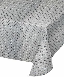 Creative Converting Diamond Plate Plastic Tablecover 54" X 108" Themed Tableware